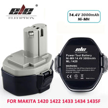 14.4V 3000mAh Ersatzakku für Makita 1420 1422 1433 1434 1435F 193158-3