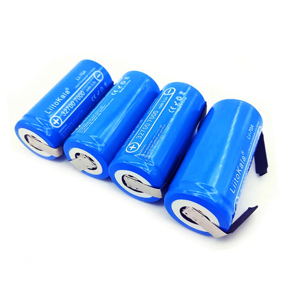 4pcs Lii-70A Hochleistungs-3,2V 32700 7000mAh Akku 6500mAh LiFePO4 35A 55A Dauerentladungsakku + Nickelblech