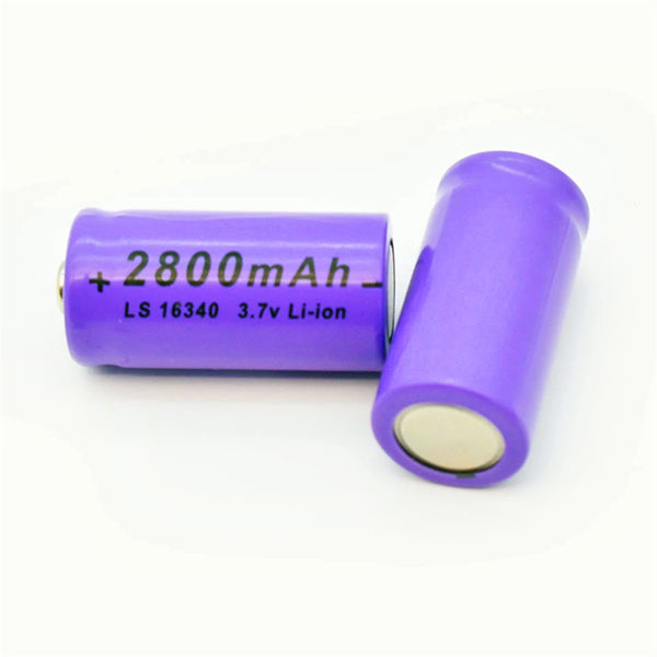 2pcs 2800mAh 3,7V Lithium-Ionen 16340 Akku UniversALBC LED Taschenlampe Experte 2700mAh LS