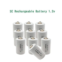 12 STÜCKE SC 3400 mAh 1,2 V Batterie 1,2 V Sub C NI-CD akku, mit Bohrschrauber-Schweißstück