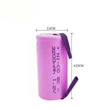 12pcs 4/5 SC 3200mAh 1.2V Akku  Sub C Ni-cd Akku, mit Bohrmaschine Schraubendreher Schweißstück