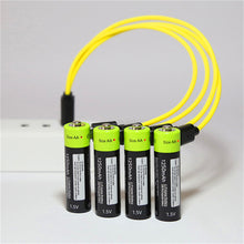 2 Stück/Set AA-Akku 1,5V 2A 1250mAh Micro-USB-Lithium-Akku mit Ladekabel