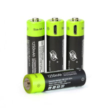 2 Stück/Set AA-Akku 1,5V 2A 1250mAh Micro-USB-Lithium-Akku mit Ladekabel