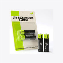 2 Stück/Set AA-Akku 1,5V 2A 1250mAh Micro-USB-Lithium-Akku mit Ladekabel