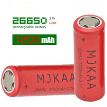 4PCS 26650 Batterie mit großer Kapazität 7200mAh 3,7V 26650 Lithium-Ionen-Akku geeignet für Taschenlampe nagelneu