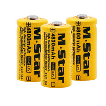 4 x 4800mAh 3,7V Lithium Ionen 16340 Batterie cr123A Batterie für LED Taschenlampe