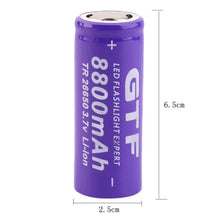 2 Stück 26650 Batterie 3,7 V 8800 mAh Lithium Ionen Akku, verwendet für Taschenlampe Lithium Ionen Akku