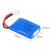 2pcs 3,7V 200mAh LiPo Batterie Fernbedienung Drohnenbatterie passend für Syma X4 X11 X13 Quadcopter Teile 752025