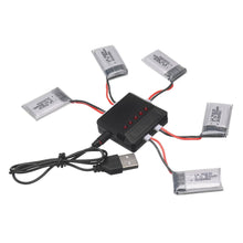 5pcs 3,7V 300mAH Lipo Akku mit Ladegerät für Udi U816 U830 F180 E55 FQ777 FQ17W Hubsan H107 Fernbedienung Drohne