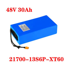 48V 30Ah 21700 5000mAh 13S6P XT60 Anschluss 30A BMS Rollerbatterie 48v 30ah Elektrofahrradbatterie