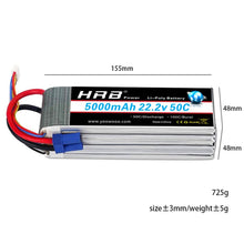 22.2V XT90 5000mAh 50C 100C 6S RC Lithium-Polymer-Batterien für ferngesteuerte Quadcopter-Hubschrauberdrohne