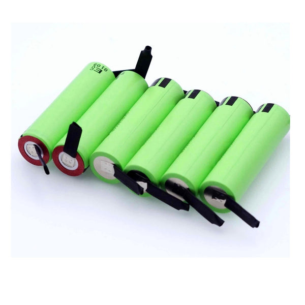 6 STÜCKE NCR18650B 3,7 V 3400 mAh 18650 Lithium-Akku Schweißen Nickelblech-Batterie