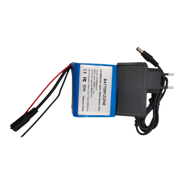 12V 6800mAh Akku 18650 Lithium-Ionen 6,8 Ah Akku mit BMS Lithium Akkupack Schutzplatine + 12,6 V Ladegerät