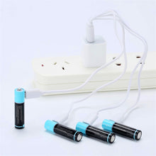 4pcs 1,5V 450mAh AAA wiederaufladbare USB-Batterie + USB-Kabel