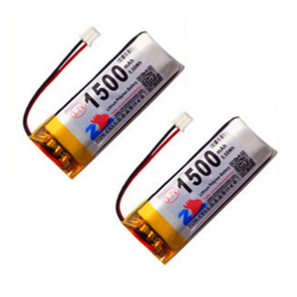 2x 1500mAh 3,7V PH2.0zh Stecker 102050 Lithium Polymer Akku für tragbare Geräte und Instrumente