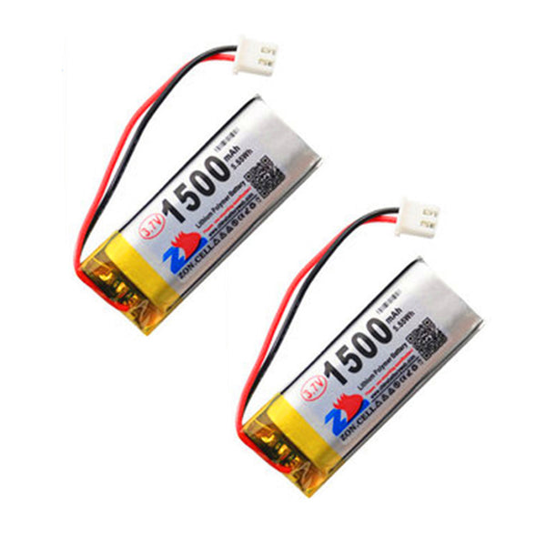 2x 1500mAh 3,7V XH2.54 Reverse Stecker 102050 Lithium Polymer Akku für tragbare Geräte und Instrumente