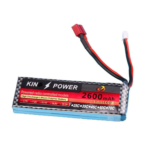 7,4 V 2600 MAH Lipo Batterie T Stecker für WLtoys 1/14 144001 RC Car Upgrade