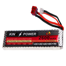 7,4 V 2600 MAH Lipo Batterie T Stecker für WLtoys 1/14 144001 RC Car Upgrade