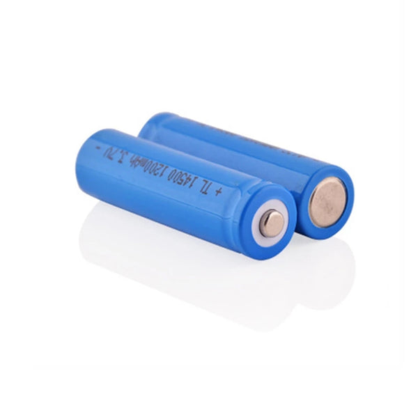 2 Stück AA 14500 1200 mAh 3,7 V Lithium-Ionen-Akkus