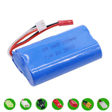 7,4 V 3000mAh 2S 18650 lipo batterie Für Udi U12A Syma S033g Q1 H100 H101 H102 H103 FT009 rc boote modell teile JST Stecker