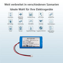 3,7 V 18650 Lithium-Batterie Packs 5200mAh akku XH-2.54 PH2.0 SM 2P Stecker Angeln LED Licht Bluetooth Lautsprecher