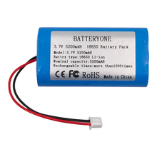 3,7 V 18650 Lithium-Batterie Packs 5200mAh akku XH-2.54 PH2.0 SM 2P Stecker Angeln LED Licht Bluetooth Lautsprecher