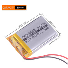 612338 3,7 V 800mAh Li-Polymer Akku Für MP4 GPS Spielzeug dvr570 FD6SG hd50G TEXET fhd 570 DVR dvr 3gp gmini HD50G