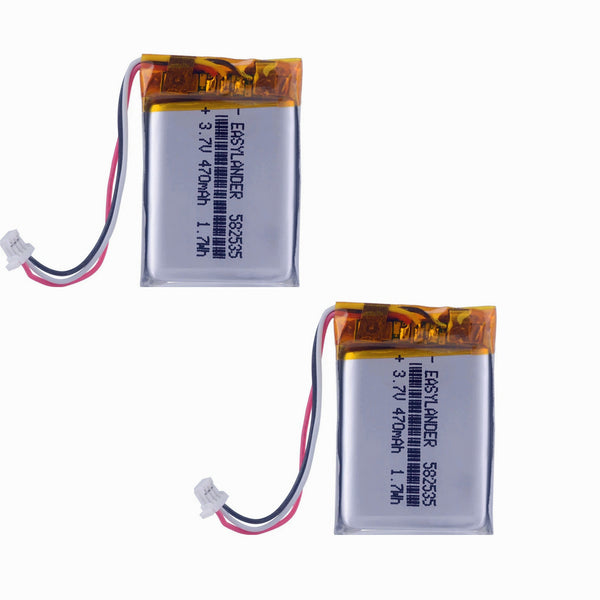 2pcs 582535 602535 3,7V 470mAh Lithium-Polymer-Akku, passend für SP5 Papago DVR MiVue 366 368 358 358P 658P HP F210 HP F310