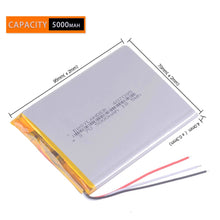 3.7V 407095 5000mAh Lithium Ionen Akku Tablet PC 7 Zoll MP3 MP4 Ersatz 357095 3Linie