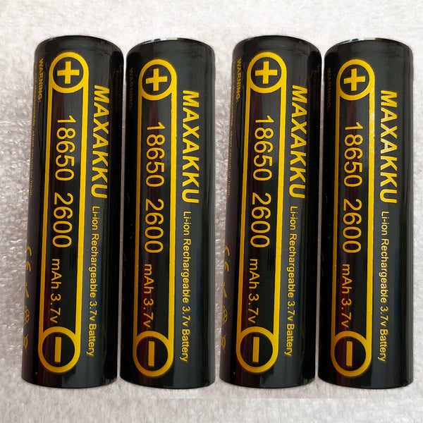 4PCS 3.7V 18650 2600mAh Akku ICR18650-2600FM Sicherheitsbatterie