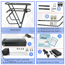 EU Lagerhaus 48V 17.5Ah Batterie S045 Schwarz - Mit schwarzem V-Brake Hanger Schwarz lithium-ionen Ebike mit BMS USB für Notfall backup Batterie Motor