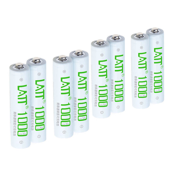 8 stücke NIMH AAA 1000Mah 1,2 V 3A Ni-Mh wiederaufladbar Batterie Akku